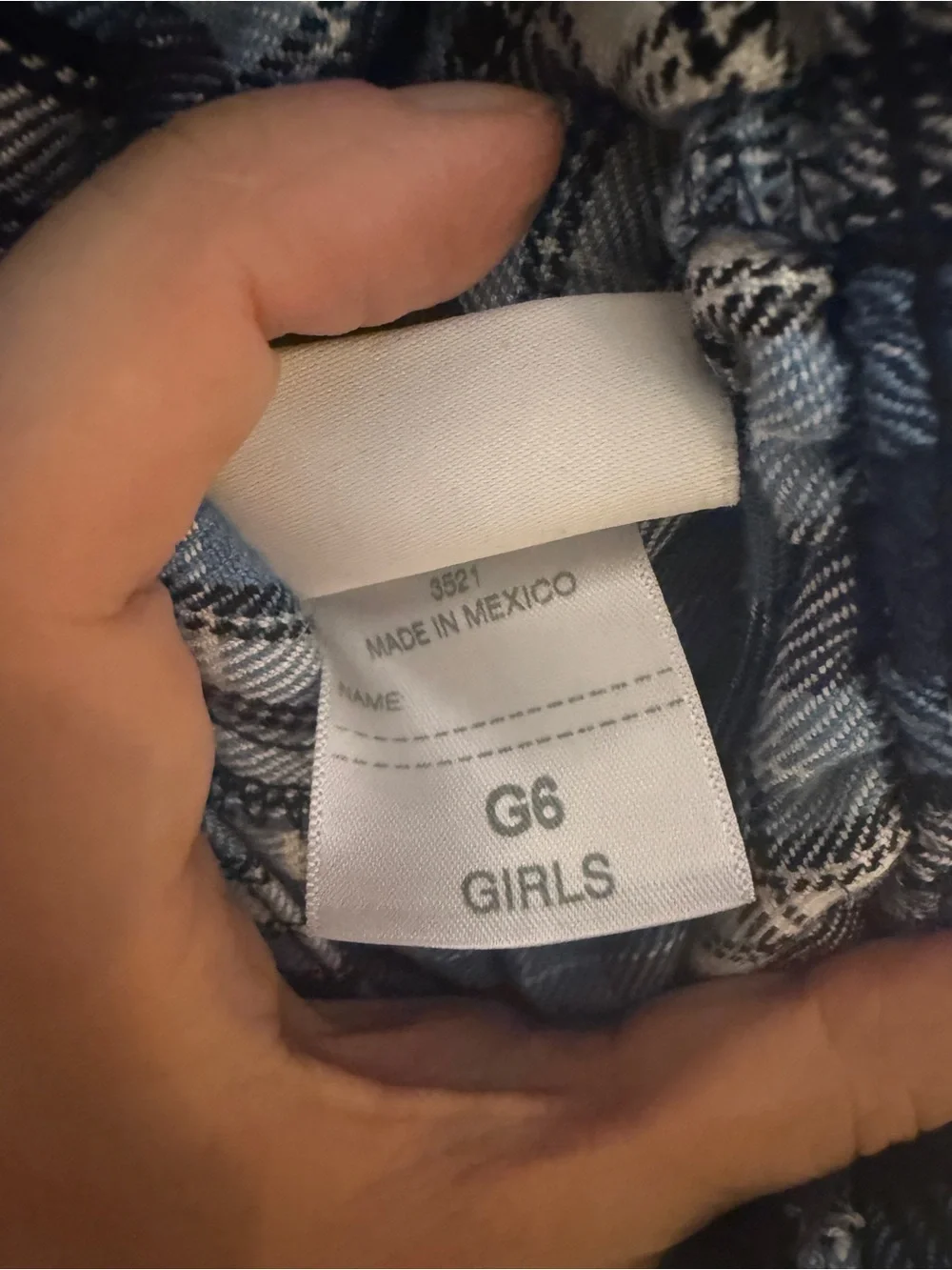 Girls Blue Plaid Skort Size G6 Skirt Shorts Preppy School Uniform Style